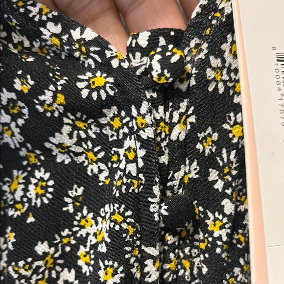 Aqua Elegant Black and White and yellow Floral Dress - Picture 7 of 8